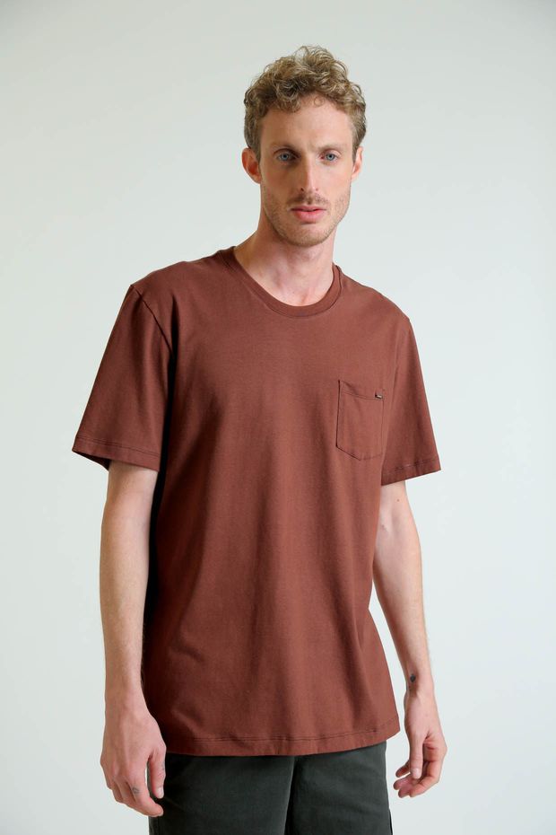 T-shirt-Pocket-Rio-Color-Marrom